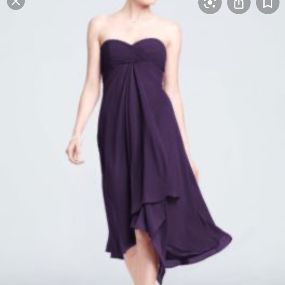 Strapless Chiffon Short Dress